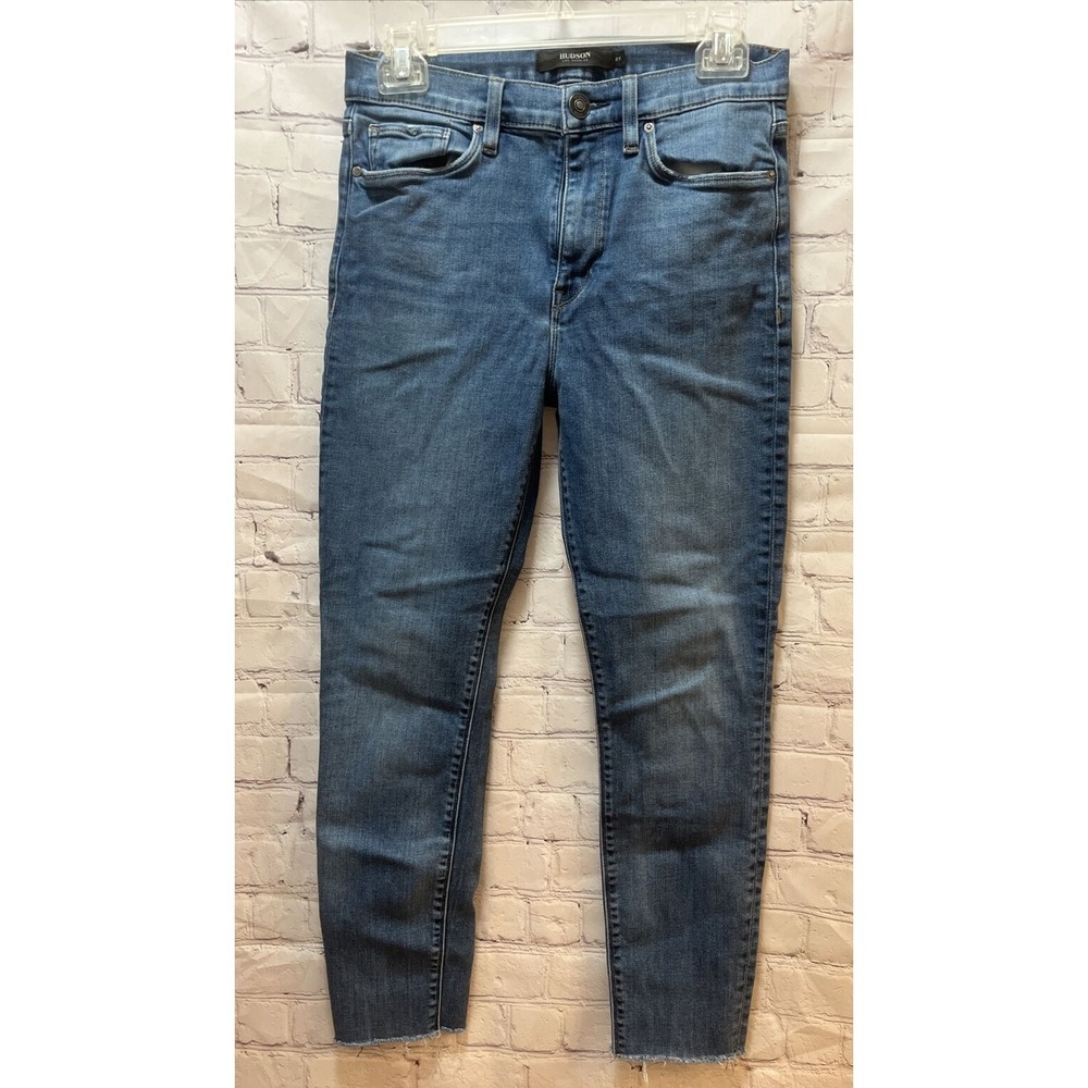 Hudson Jeans Ankle Barbara Super Skinny High Waist Blue Women's Size 27